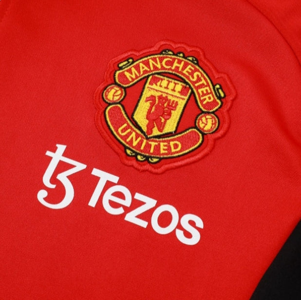 Manchester United Black and Red Design 1 Tracksuit