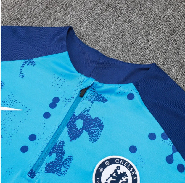Chelsea Dark Blue and Light Blue Design 2 Tracksuit
