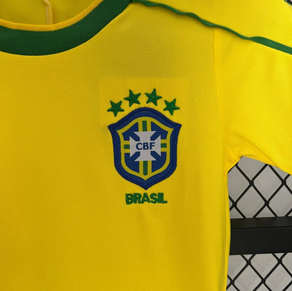 Retro Brazil 1988 Home Kids Jersey