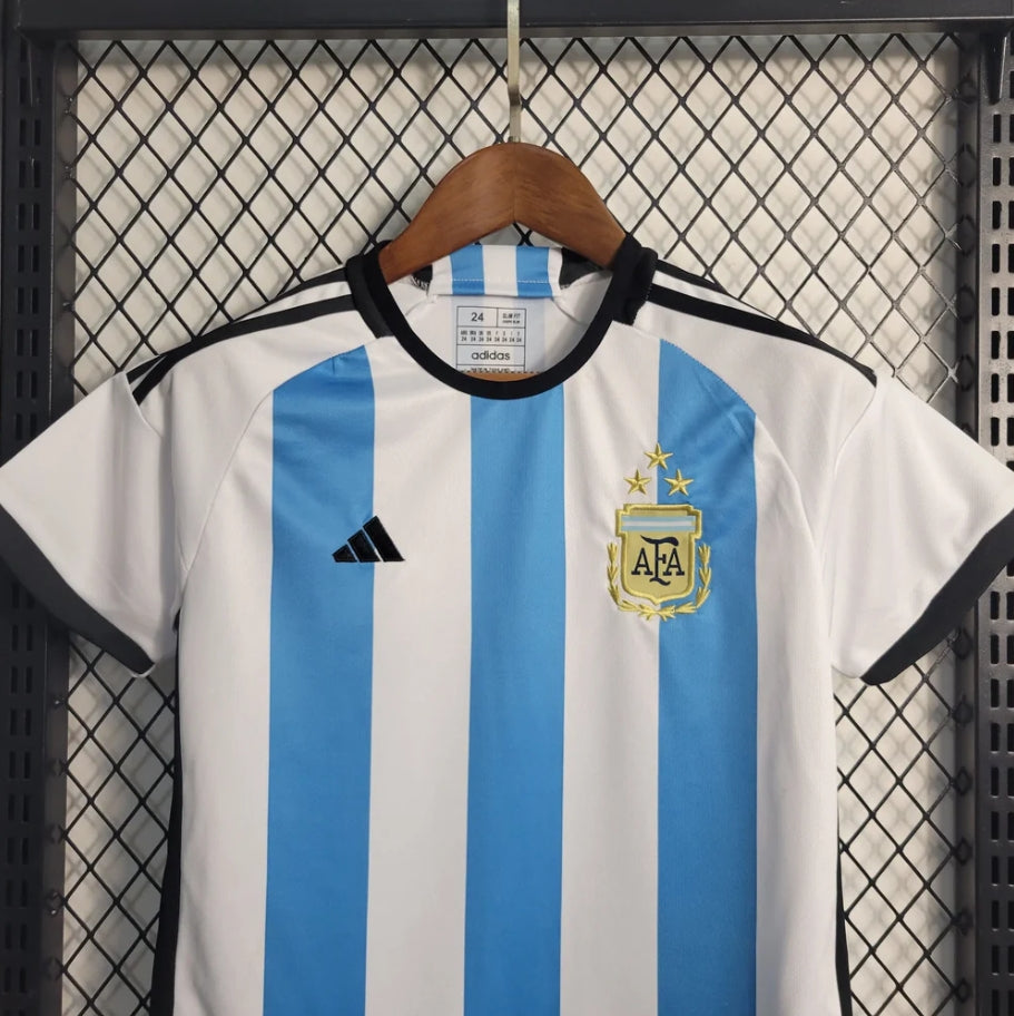 Argentina 2022 World Cup Home Kids Jersey