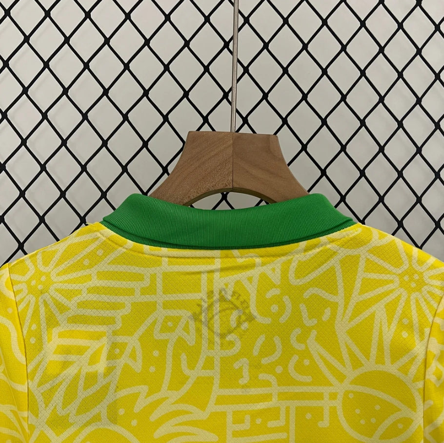 Brazil 2024 Home Kids Jersey
