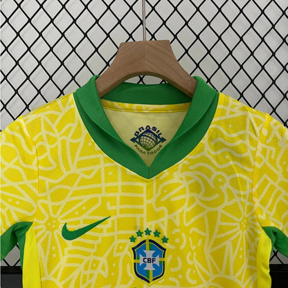 Brazil 2024 Home Kids Jersey