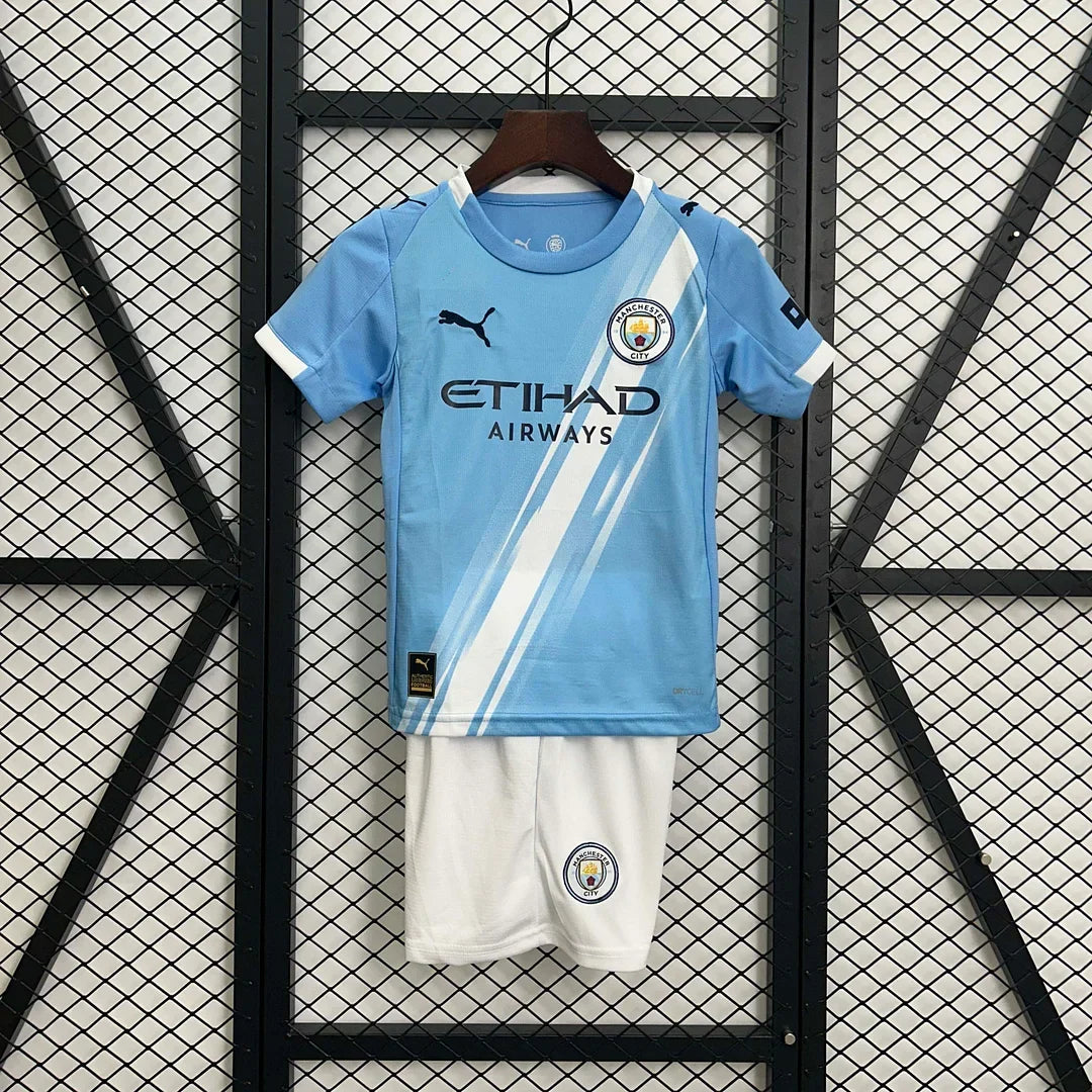 Manchester City 2025/2026 Home Kids Jersey