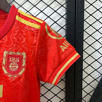 Bayern Munich 2025/2026 125th Anniversary Edition Red Kids Jersey