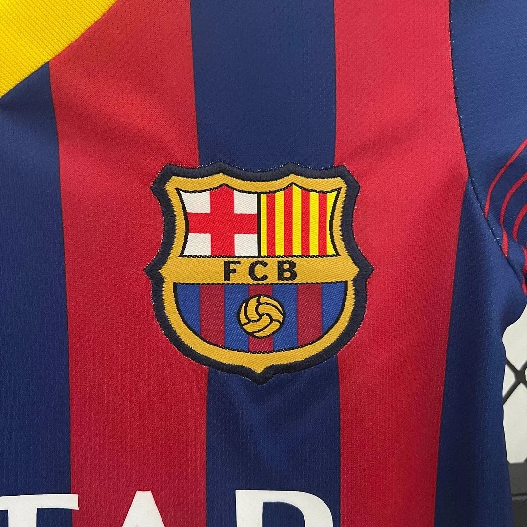 Retro Barcelona 2013/2014 Home Kids Jersey