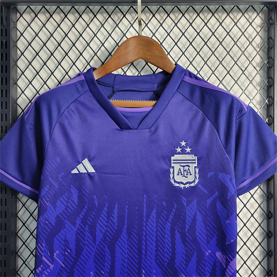 Argentina 2022 Away Kids Jersey
