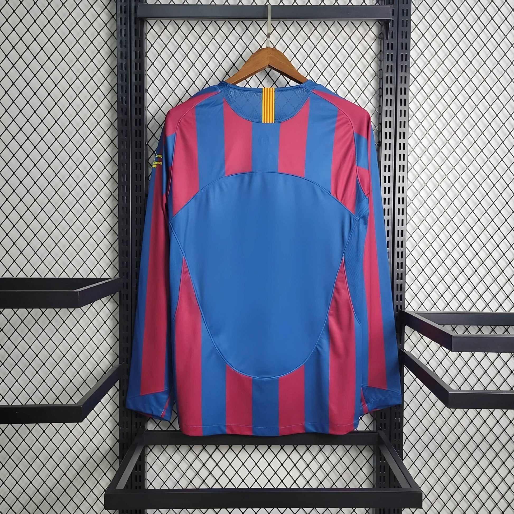 Retro Barcelona 2005 Long Sleeve Champions League Home Jersey