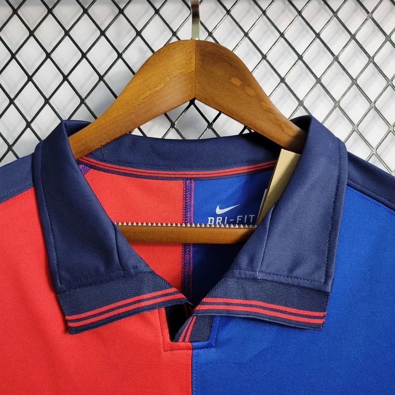 Retro Barcelona 1999 Long Sleeve 100th Anniversary Home Jersey