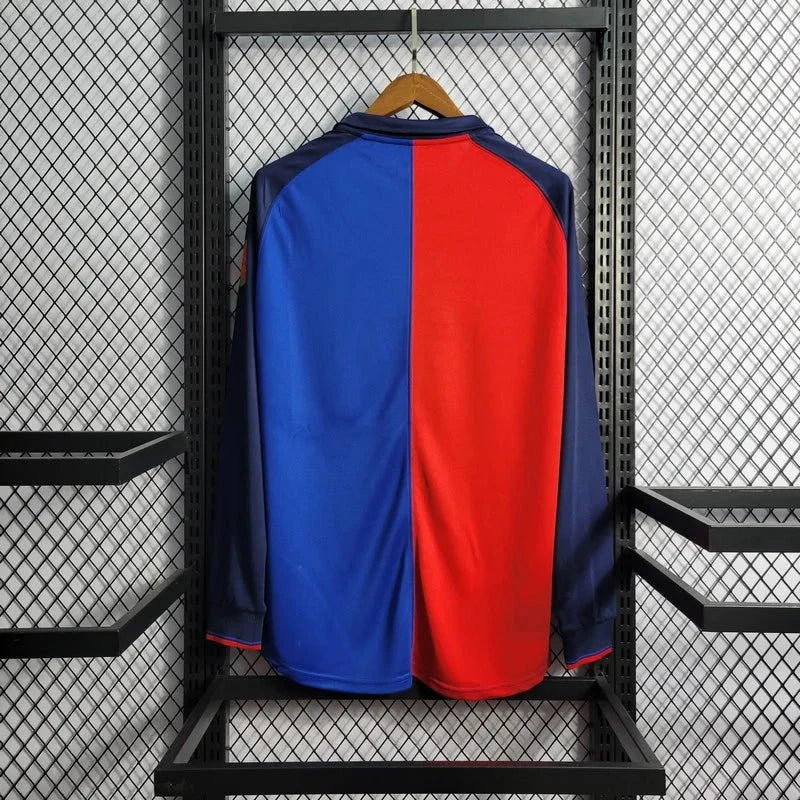 Retro Barcelona 1999 Long Sleeve 100th Anniversary Home Jersey