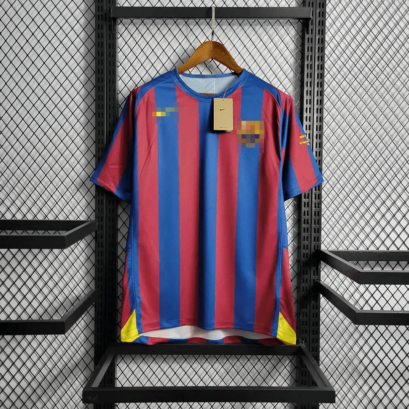 Retro Barcelona 2005 Home Champions League Jersey