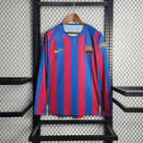Retro Barcelona 2005 Long Sleeve Champions League Home Jersey