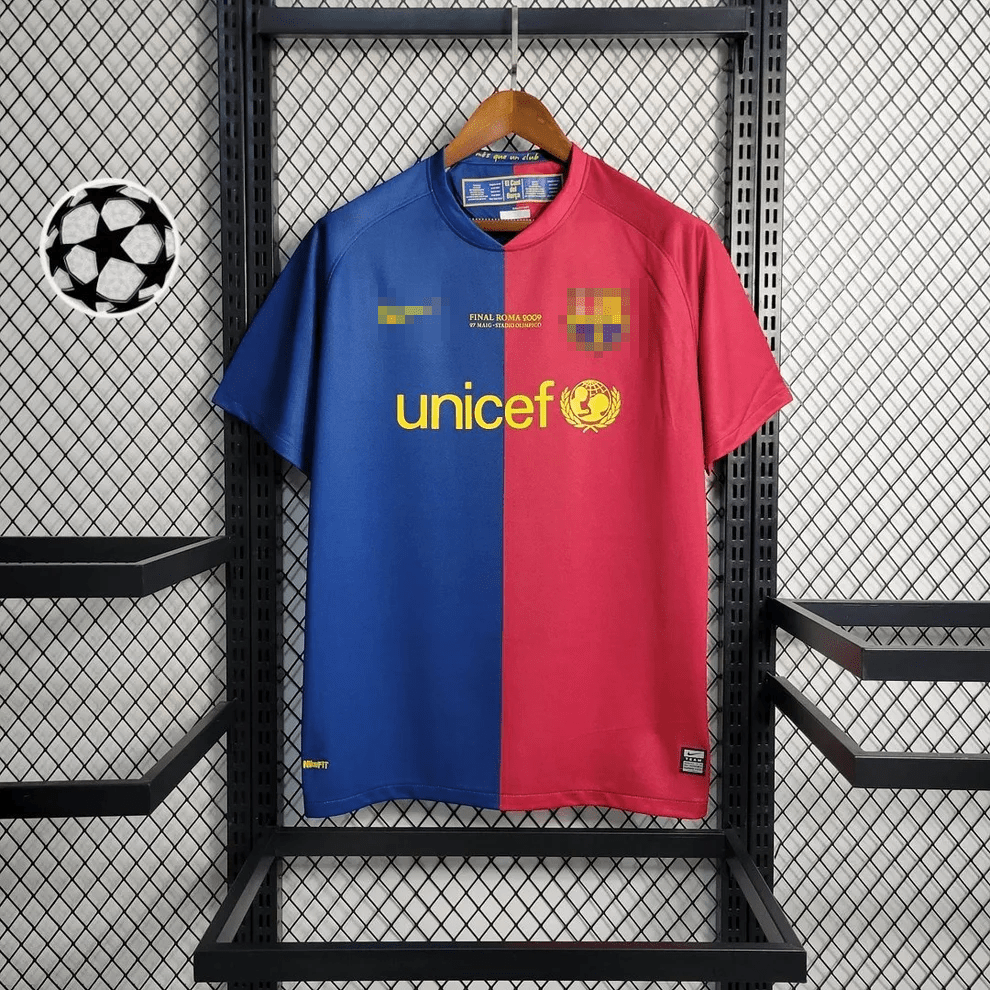 Retro Barcelona 2008 Champions League Home Jersey