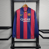 Retro Barcelona 2014 Home Long Sleeve Champions League Jersey