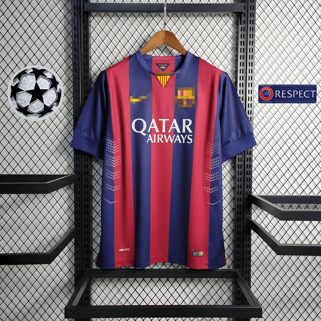 Retro Barcelona 2014 Home Champions League Jersey