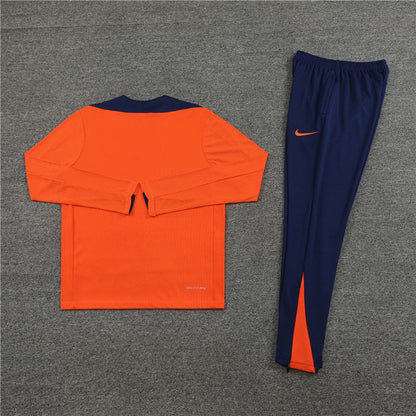 Netherlands Orange and Dark Blue Tracksuit