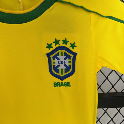 Retro Brazil 1998 Home Kids Jersey