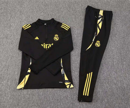 Real Madrid Black and Gold Design 2 Tracksuit
