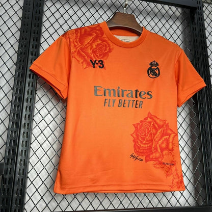 Real Madrid 2024/2025 x Y3 Fourth Orange Kids Jersey