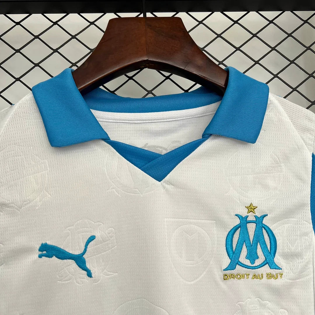 Olympique de Marseille 2025/2026 Home Kids Jersey