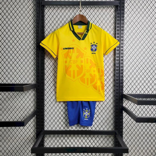 Retro Brazil 1994 Home Kids Jersey