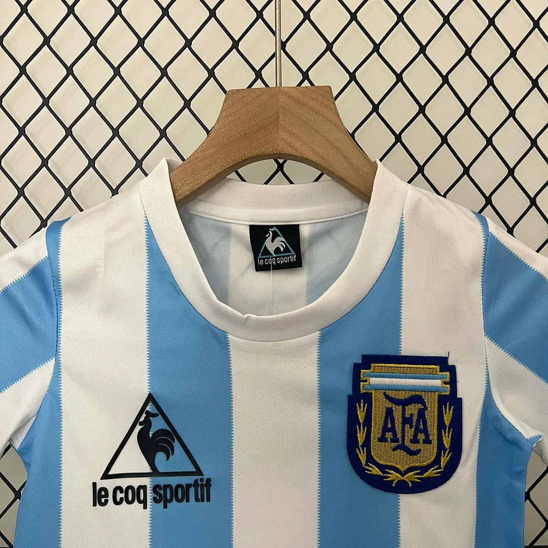 Retro Argentina 1986 Home Kids Jersey