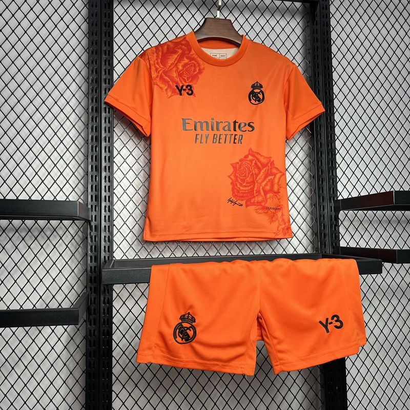 Real Madrid 2024/2025 x Y3 Fourth Orange Kids Jersey