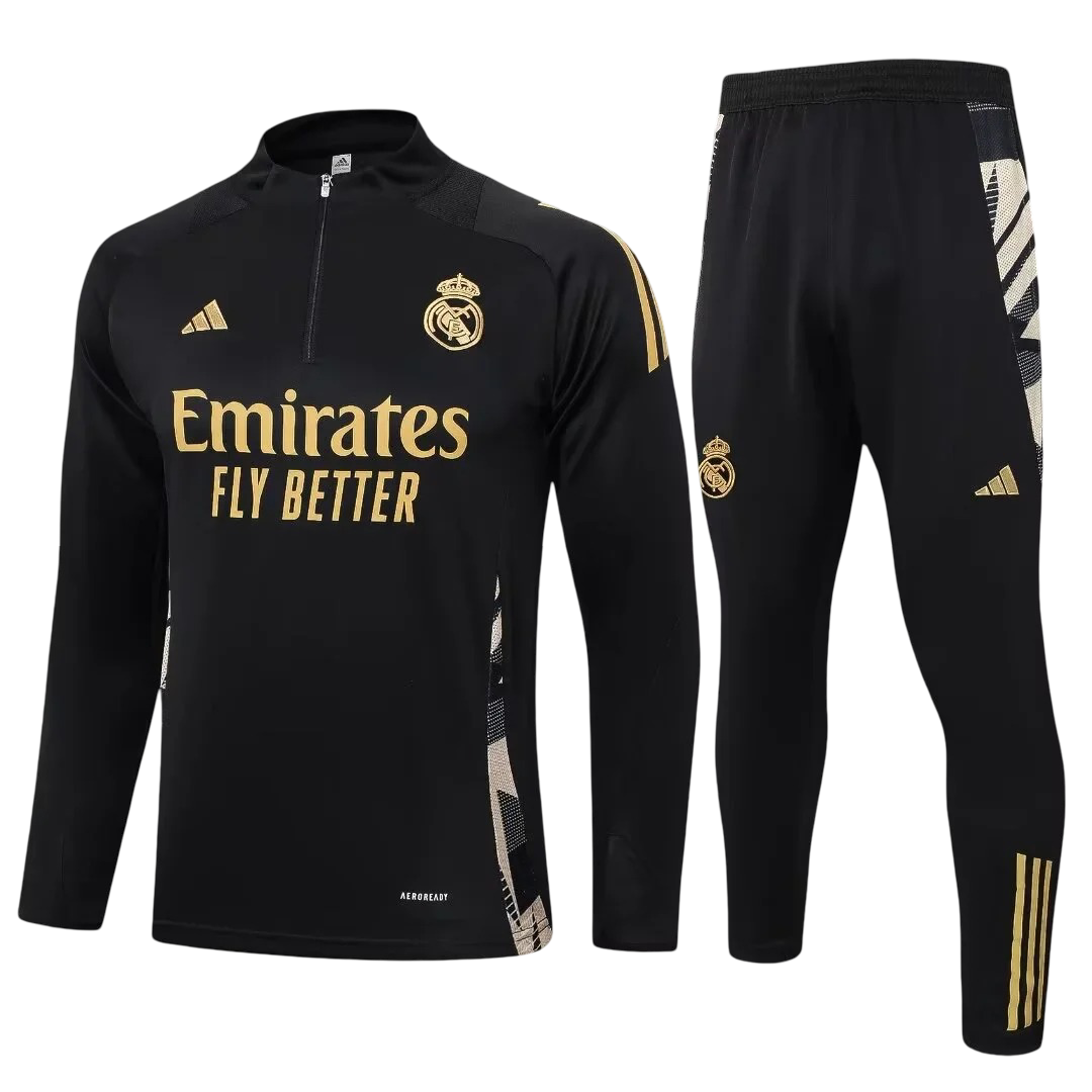 Real Madrid Black and Gold Design 2 Tracksuit