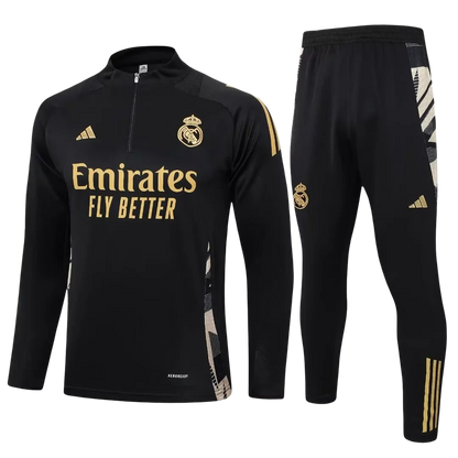 Real Madrid Black and Gold Design 2 Tracksuit