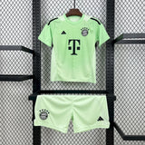 Bayern Munich 2025/2026 Green Goalkeeper Kids Jersey