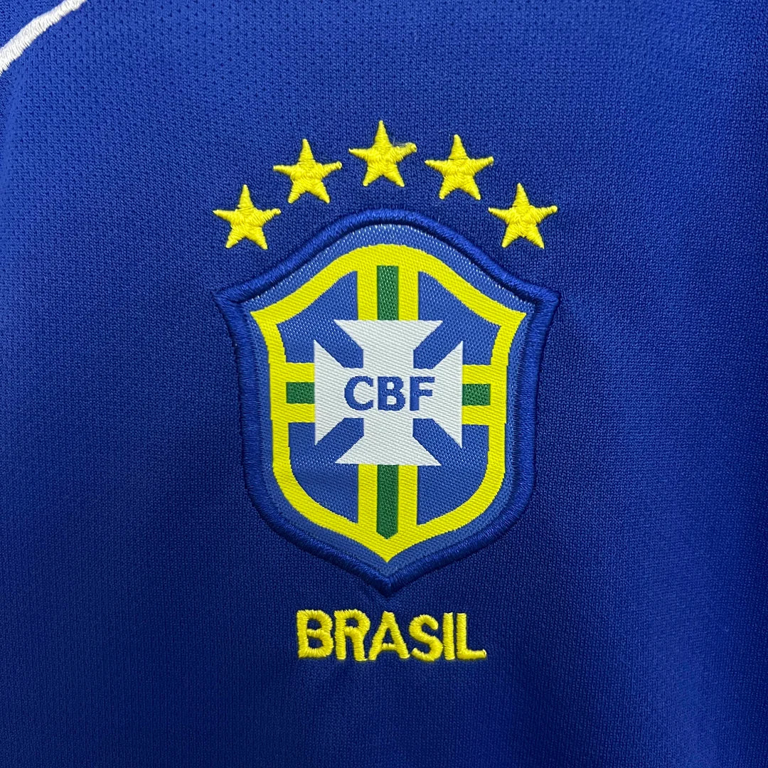 Retro Brazil 2004 Away Kids Jersey