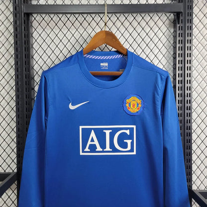 Retro Manchester United 2008 Long Sleeve Away Jersey