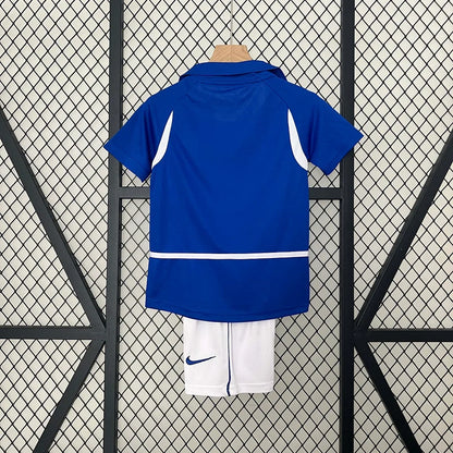 Retro Brazil 2002 Away Kids Jersey
