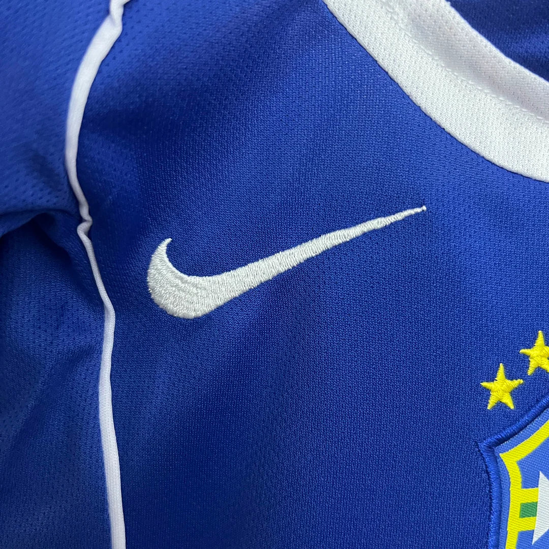 Retro Brazil 2004 Away Kids Jersey