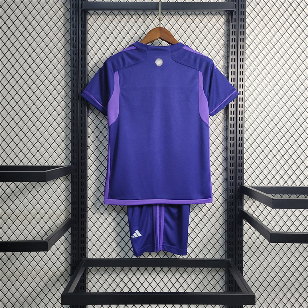 Argentina 2022 Away Kids Jersey