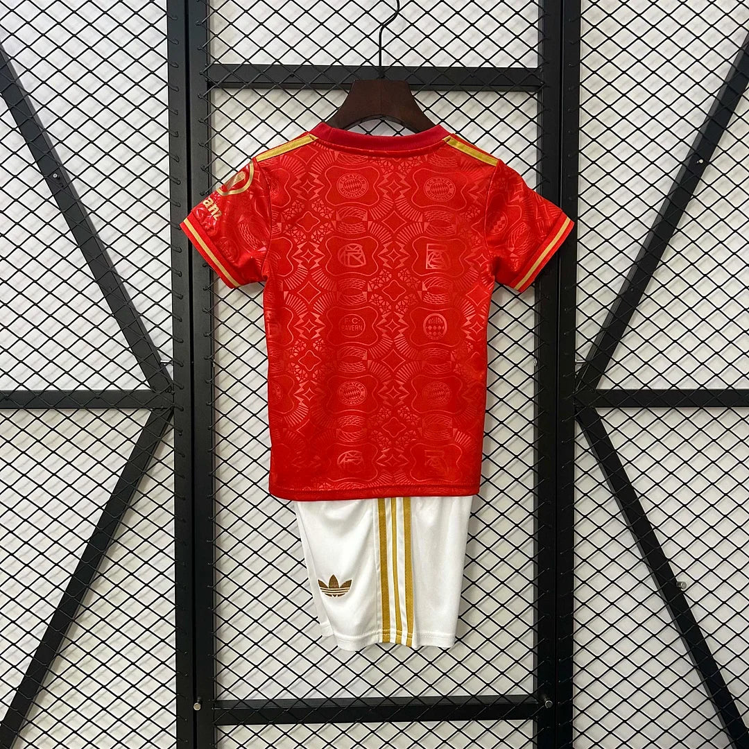 Bayern Munich 2025/2026 125th Anniversary Edition Red Kids Jersey