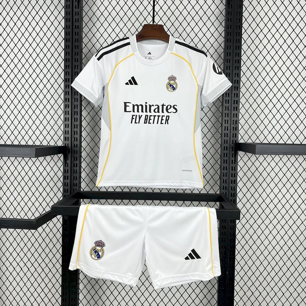 Real Madrid 2025/2026 Home Kids Jersey