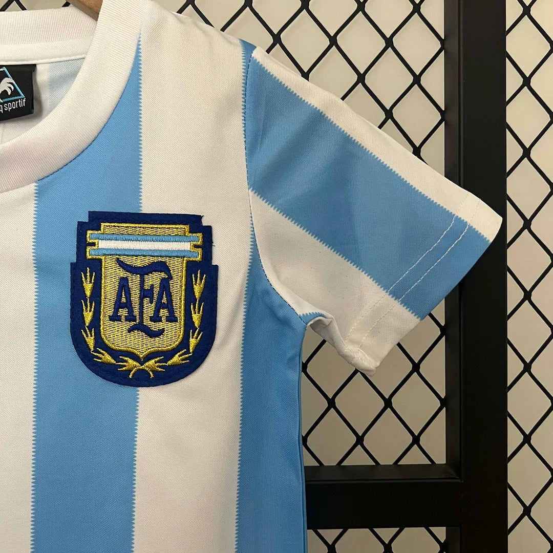 Retro Argentina 1986 Home Kids Jersey