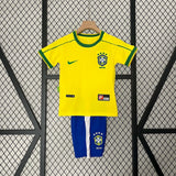 Retro Brazil 1998 Home Kids Jersey