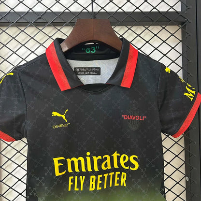 AC Milan 2024/2025 x Off White Limited Edition Design 1 Kids Jersey