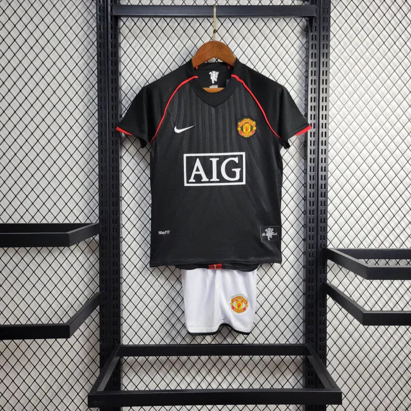 Retro Manchester United 2007/2008 Black Kids Jersey