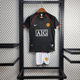 Retro Manchester United 2007/2008 Black Kids Jersey