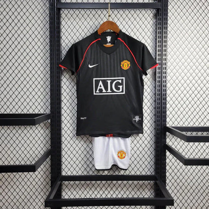 Retro Manchester United 2007/2008 Black Kids Jersey