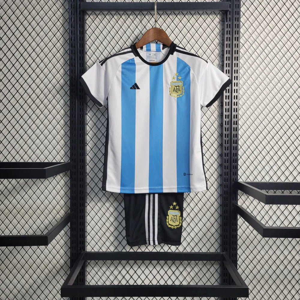 Argentina 2022 World Cup Home Kids Jersey