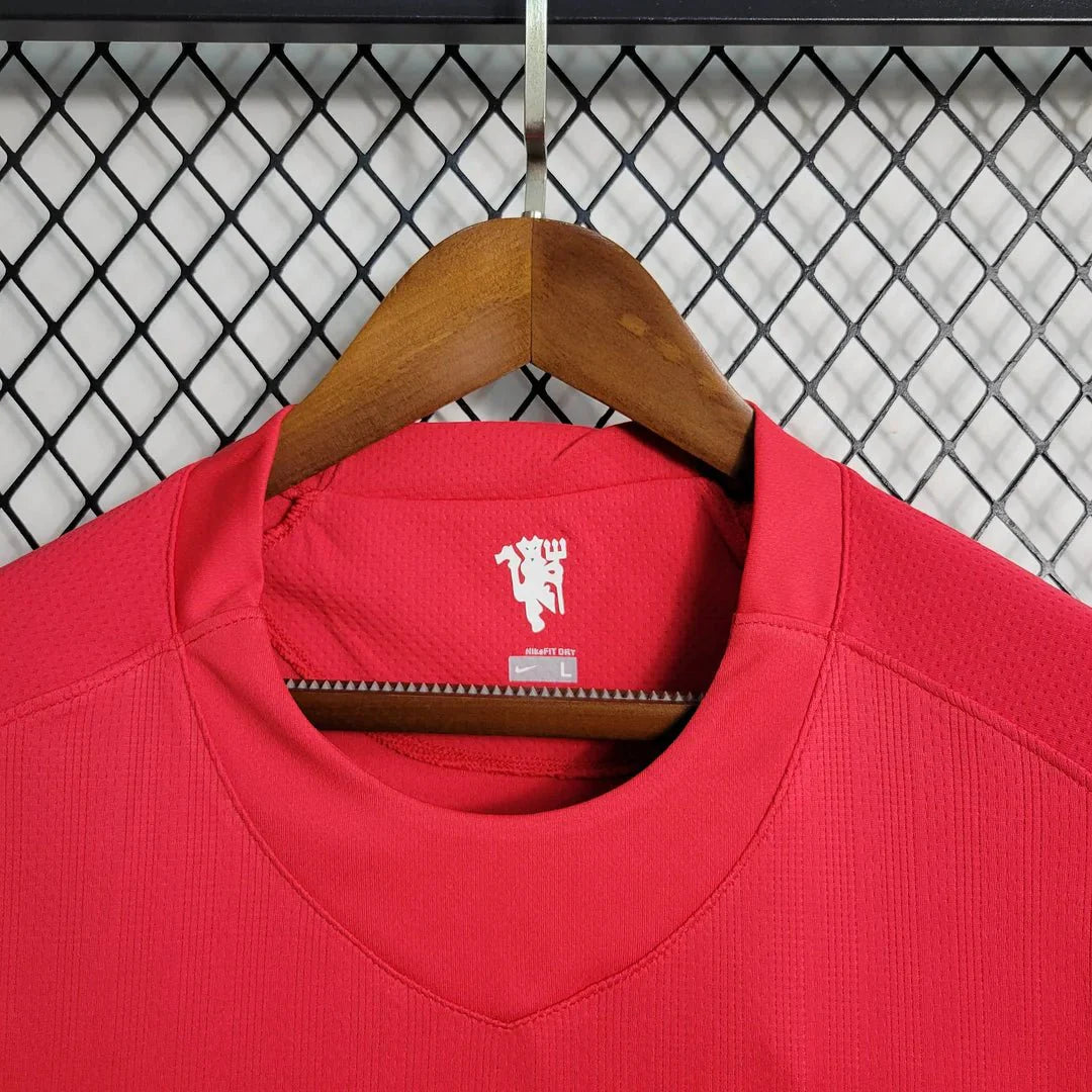 Retro Manchester United 2007 Long Sleeve Champions League Home Jersey