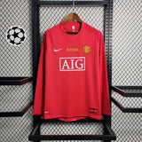 Retro Manchester United 2007 Long Sleeve Champions League Home Jersey
