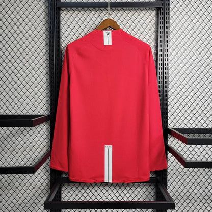 Retro Manchester United 2007 Long Sleeve Champions League Home Jersey