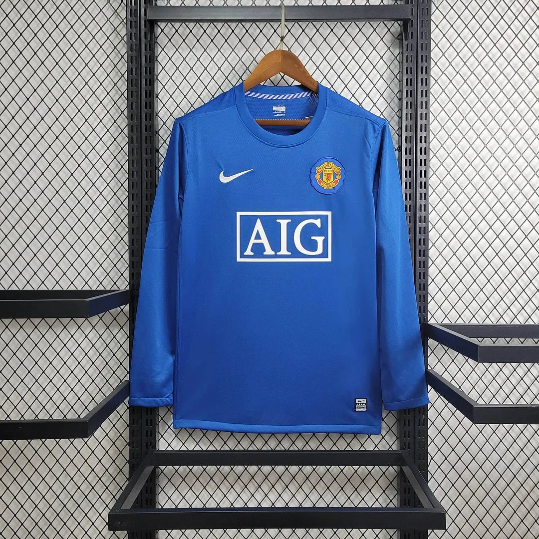 Retro Manchester United 2008 Long Sleeve Away Jersey