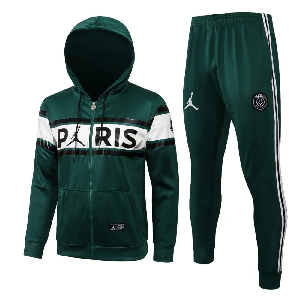 PSG Dark Green and White Design 2 Tracksuit