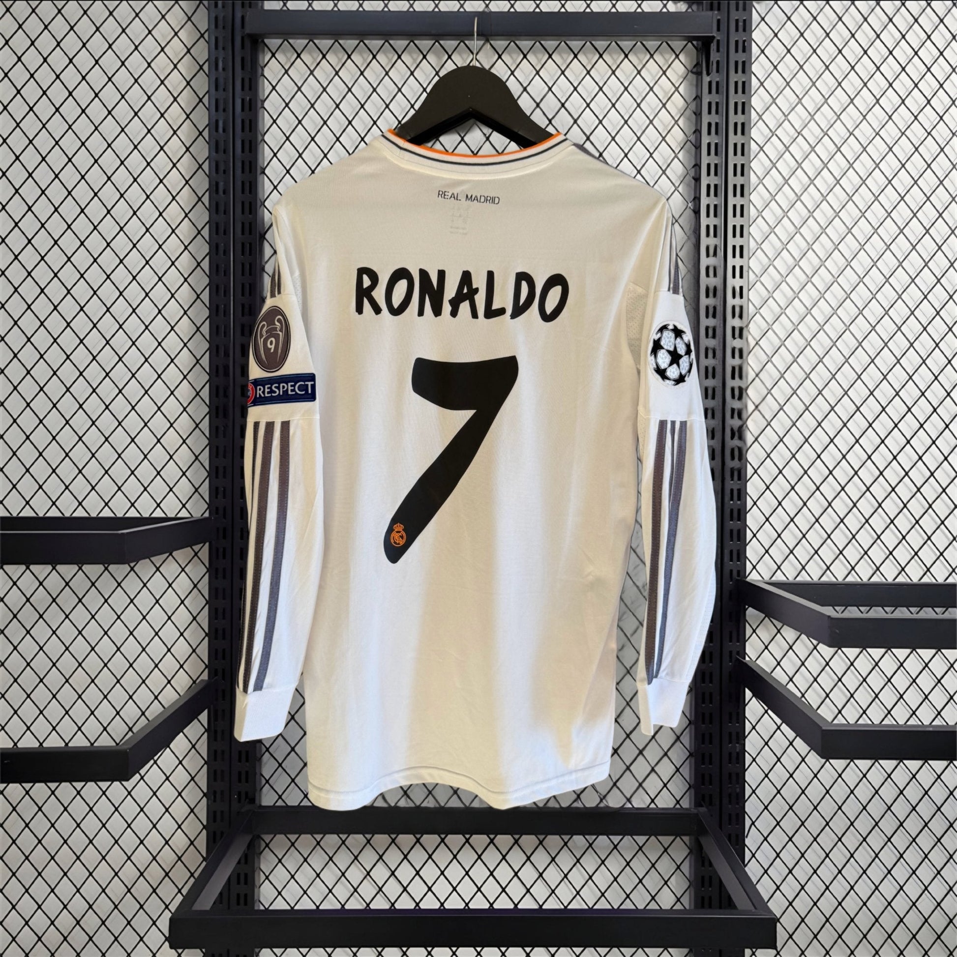 Retro Real Madrid 2013 Home Long Sleeve Champions League Jersey