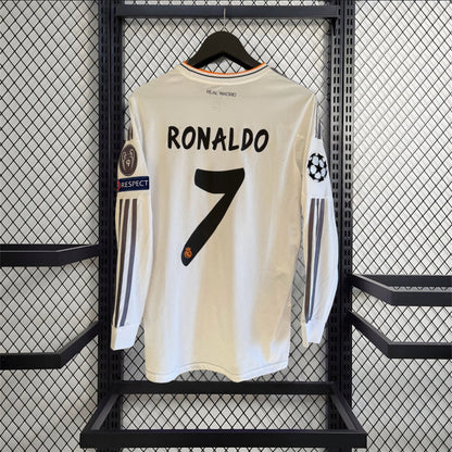 Retro Real Madrid 2013 Home Long Sleeve Champions League Jersey